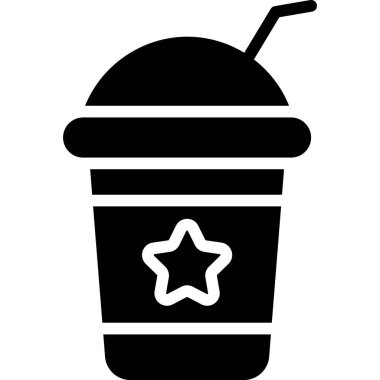 juice cup, juice glyph icon, vector design usa independence day icon.