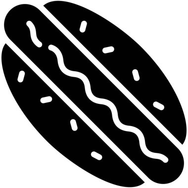 hotdog glyph icon, vector design usa independence day icon.