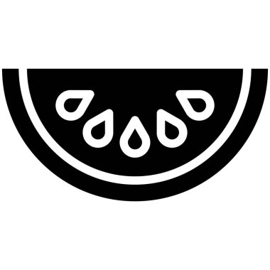 watermelon glyph icon, vector design usa independence day icon.