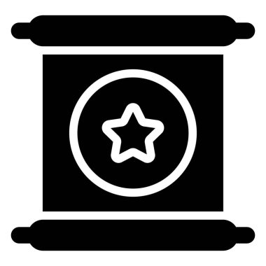 banner, poster glyph icon, vector design usa independence day icon.