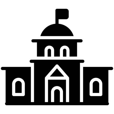 white house, building glyph icon, vector design usa independence day icon.