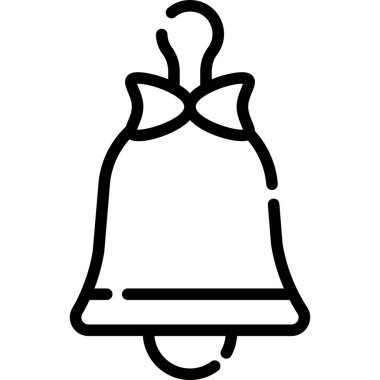 hand bell, bell line icon, vector design usa independence day icon.
