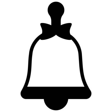 hand bell, bell black filled line icon, vector design usa independence day icon.