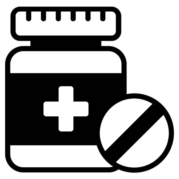 Medicine Pills Bottle Icon Healthcare Medical Icon — Stockvektor
