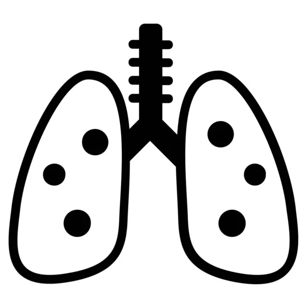 Lungs Human Body Parts Icon Healthcare Medical Icon — Vector de stock