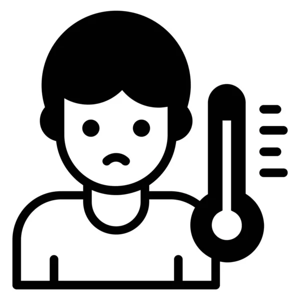 Temperature High Fever Icon Healthcare Medical Icon — Stock Vector