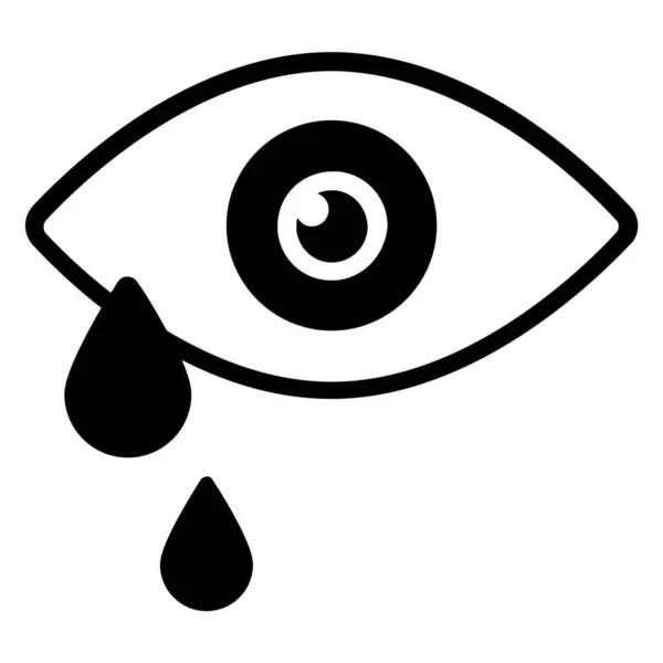 Глаза Слезы Капли Икона Здравоохранение Медицинская Икона — стоковый вектор