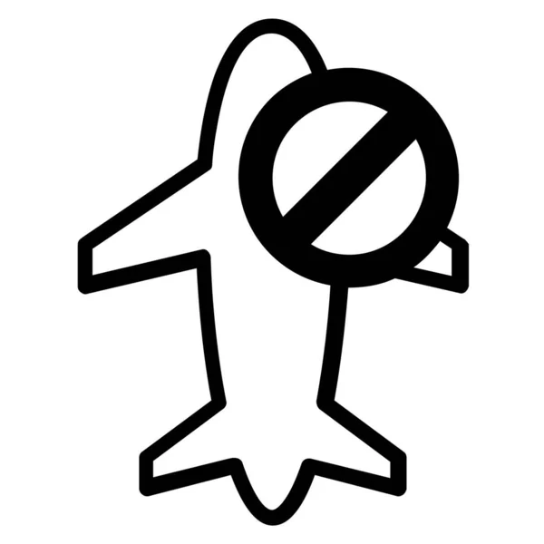 Forbidden Flight Icon Healthcare Medical Icon — 图库矢量图片