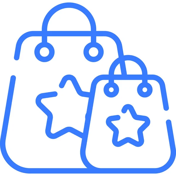 Hand Bag Line Icon Vector Design Usa Independence Day Icon — ストックベクタ