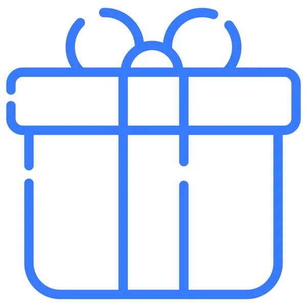 Gift Present Line Icon Vector Design Usa Independence Day Icon — Vetor de Stock