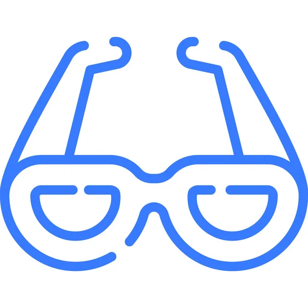 Glasses Sunglasses Line Icon Vector Design Usa Independence Day Icon — Vector de stock