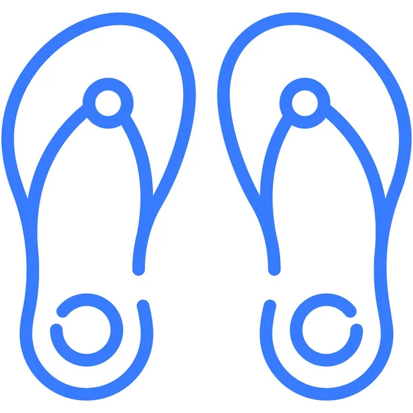 Slipper Shoes Line Icon Vector Design Usa Independence Day Icon — Archivo Imágenes Vectoriales
