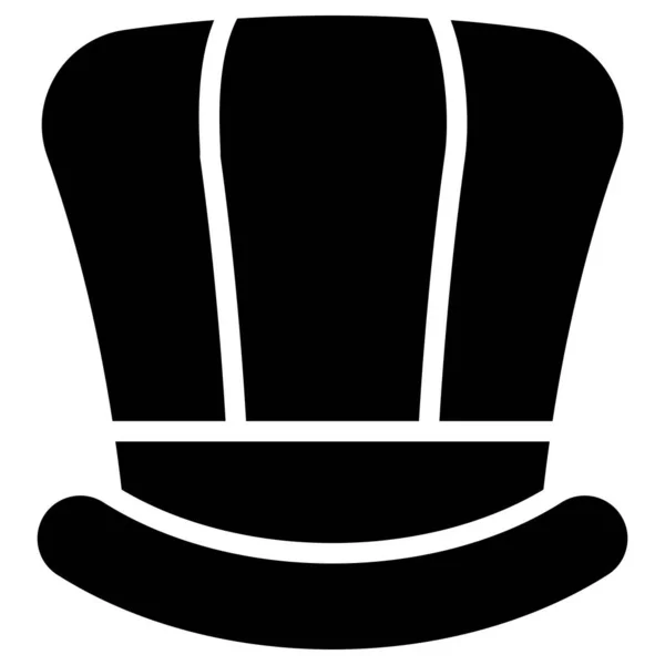 Καπέλο Καπέλο Εικονίδιο Glyph Διάνυσμα Σχεδιασμό Ηπα Ανεξαρτησία Εικονίδιο Ημέρα — Διανυσματικό Αρχείο