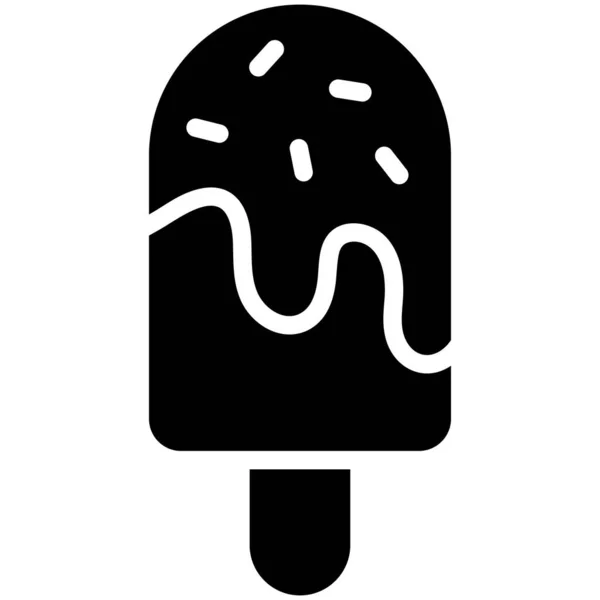 Ice Cream Stick Glyph Icon Vector Design Usa Independence Day — 스톡 벡터