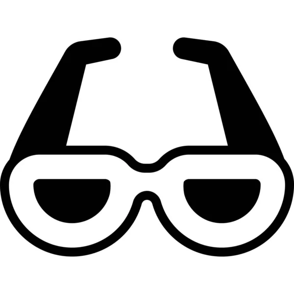 Glasses Sunglasses Black Filled Line Icon Vector Design Usa Independence — Stok Vektör