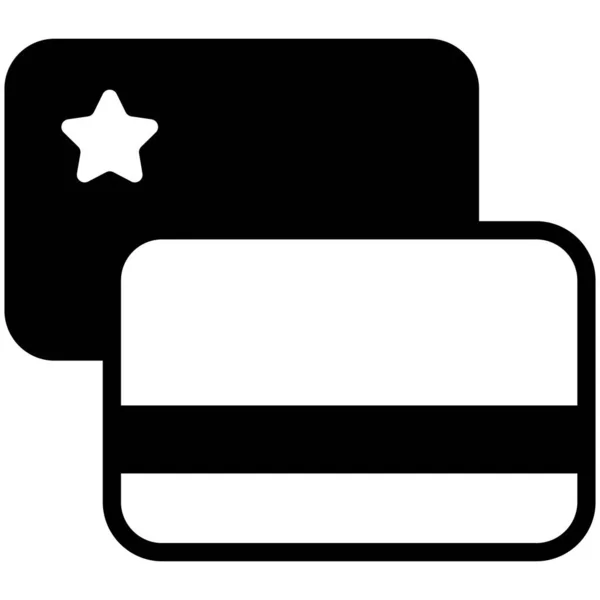 Credit Cards Black Filled Line Icon Vector Design Usa Independence — 스톡 벡터