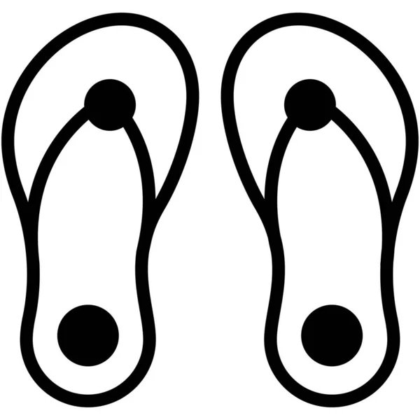 Slipper Shoes Black Filled Line Icon Vector Design Usa Independence — Stock vektor