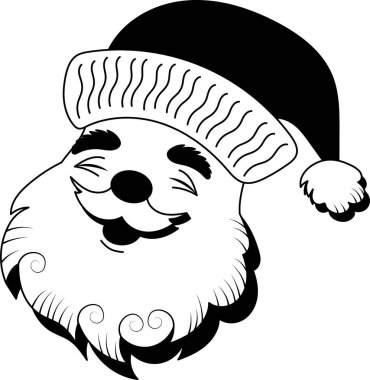 Noel Baba siyah vektör sanatı, 