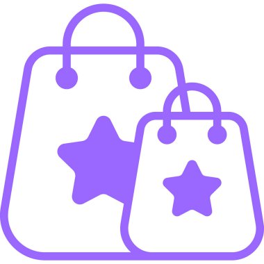 El çantası mor çizgi simgesi, vektör tasarımı ABD bağımsızlık günü simgesi.