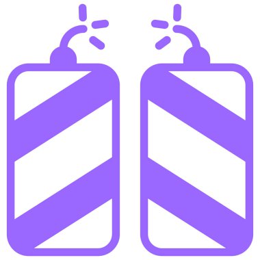 ateş bombası mor çizgi simgesi, vektör tasarımı ABD bağımsızlık günü simgesi.