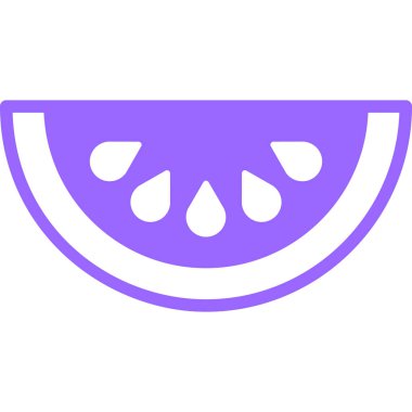 Karpuz mor çizgi simgesi, vektör tasarımı ABD bağımsızlık günü simgesi.