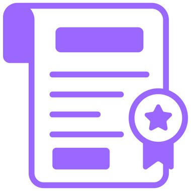 diploma, mor çizgi simgesi, vektör tasarımı ABD bağımsızlık günü simgesi.