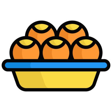 LaDdu, tatlı renkli çizgi simgesi izole