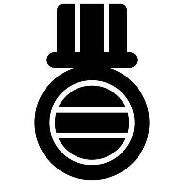 Hint madalyası siyah simgesi izole edildi