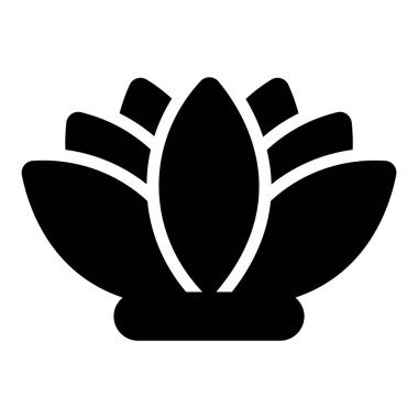 çiçek simgesi, siyah simge izole