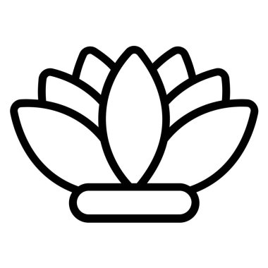 çiçek simgesi, çizgi simgesi izole edildi