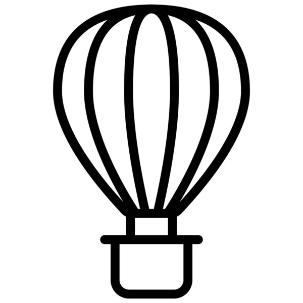 Απομονωμένο Εικονίδιο Γραμμής Αερόστατου — Διανυσματικό Αρχείο