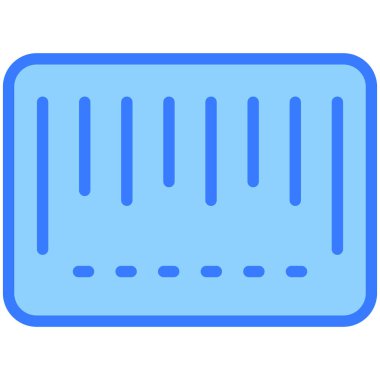 Barkod mavi çizgi simgesi, Kara Cuma kabartma tarzı ya da market alışverişi, dükkan satış simgesi tasarımı.