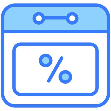 İndirim tarihi mavi çizgi simgesi, Kara Cuma kabartma stili ya da market alışverişi, dükkan satış simgesi tasarımı.