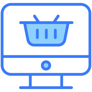 Çevrimiçi alışveriş çizgisi simgesi, Kara Cuma kabartma tarzı ya da market alışverişi, satış simgesi tasarımı.