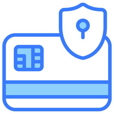 Güvenli ödeme mavi çizgi ikonu, Kara Cuma glyph tarzı mağaza veya pazar alışverişi, dükkan satış ikonu tasarımı.