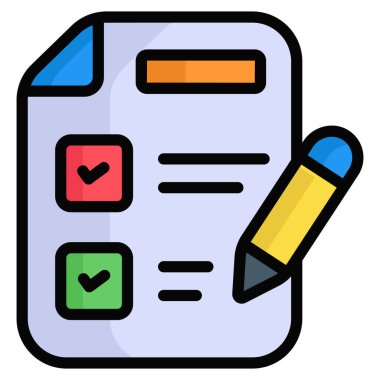 Alışveriş listesi doldurulmuş çizgi tarzı, Kara Cuma alışverişi, indirim simgesi tasarımı.