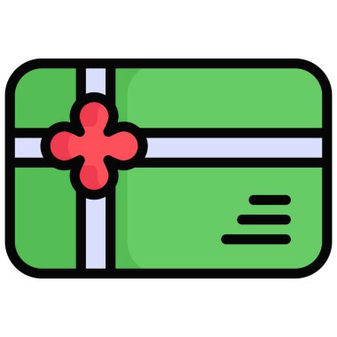 Hediye kartı doldurma tarzı, Kara Cuma alışverişi, indirim simgesi tasarımı.