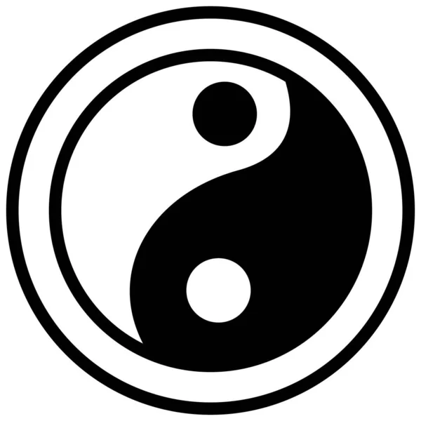 Friedenssymbol Schwarze Ikone Isoliert — Stockvektor