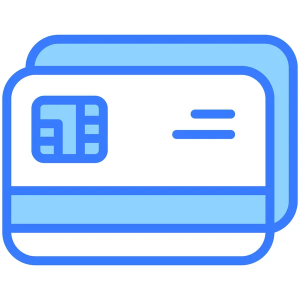 Kreditkarte Blaue Linie Symbol Black Friday Glyph Stil Geschäft Oder — Stockvektor