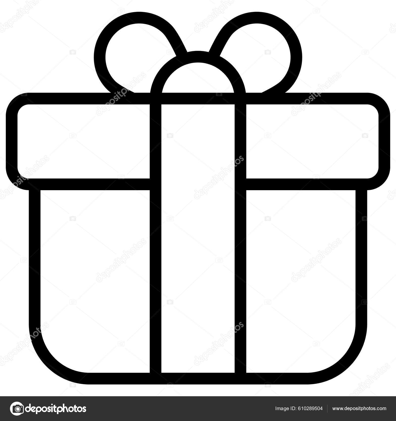 Gift Box Black Friday Line Style Store Market Shopping Commerce Stock