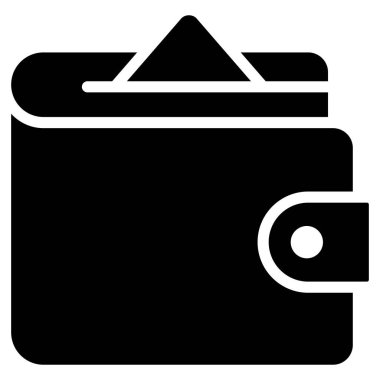 Cüzdan. Kara Cuma kabartma stili ya da market alışverişi, satış ikonu tasarımı. 