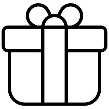 Hediye kutusu. Kara Cuma tarzı ya da market alışverişi, satış ikonu tasarımı. 