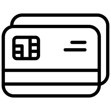 Kredi kartıyla. Kara Cuma tarzı ya da market alışverişi, satış ikonu tasarımı. 