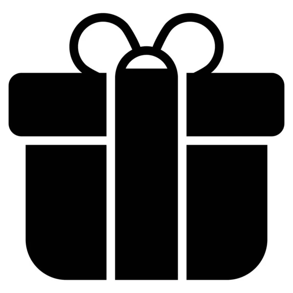 Κουτί Δώρων Μαύρη Παρασκευή Glyph Κατάστημα Στυλ Εμπορική Αγορά Κατάστημα — Διανυσματικό Αρχείο
