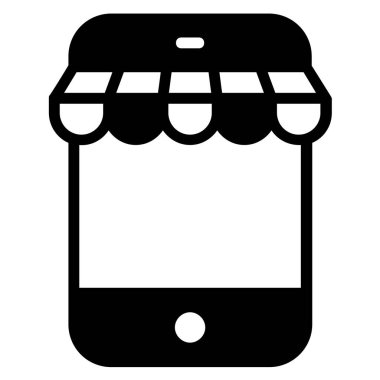 Çevrimiçi mağaza siyah çizgi simgesi, Kara Cuma kabartma stili veya market alışverişi, dükkan satış ikonu tasarımı.