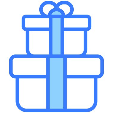 Hediye ikonu, Noel ve kutlamalar. Taslak sembol koleksiyonu. Düzenlenebilir vektör Tasarımı