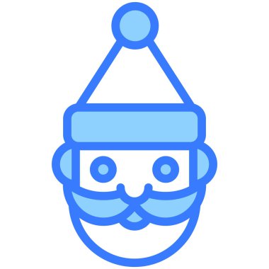 Noel Baba ikonu, Noel ve kutlamalar. Taslak sembol koleksiyonu. Düzenlenebilir vektör Tasarımı