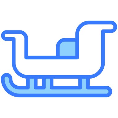 Kızak ikonu, Noel ve kutlamalar. Taslak sembol koleksiyonu. Düzenlenebilir vektör Tasarımı