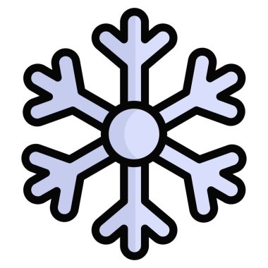 Kar tanesi ikonu, Noel ve kutlamalar. Renk Dış Hattı sembol koleksiyonu. Düzenlenebilir vektör Tasarımı