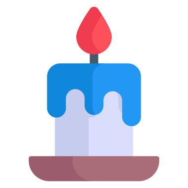 Mum ikonu, Noel ve kutlamalar. düz sembol koleksiyonu. Düzenlenebilir vektör Tasarımı